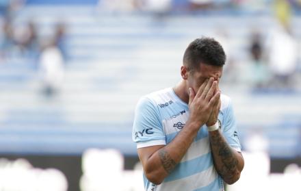 Impotencia. Diego Dorregaray se lamenta, por el empate en el último minuto.