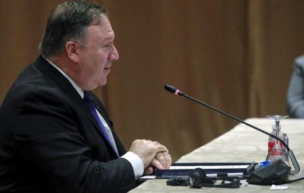 El secretario de Estado de EE.UU., Mike Pompeo, durante su participación en la reunión de Estados Unidos y los ministros de Exteriores de la Asociación de Naciones del Sudeste Asiático (ASEAN).