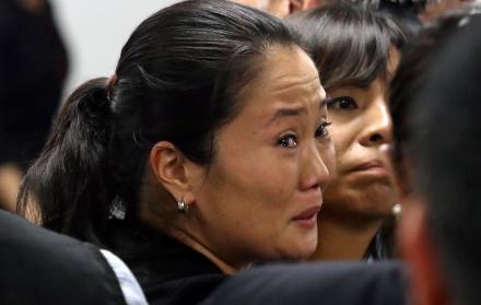 Imágenes de Keiko Fujimori luego de ser detenida.