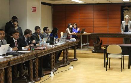 La jueza Daniella Camacho receptó el testimonio de los procesados.
