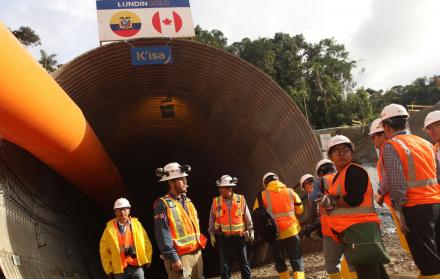 Trabajos. Lundin inauguró a inicio de este año sus túneles de acceso en el proyecto Fruta del Norte.