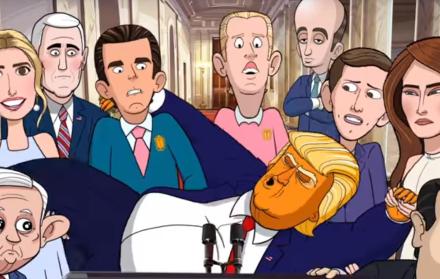 Donald Trump se estrena en forma de caricatura