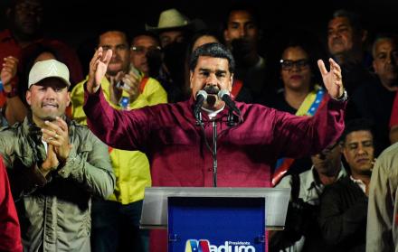 Maduro celebra su victoria. 