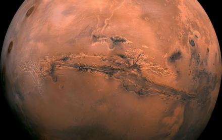 Fotografía cedida por el Servicio Geológico de Estados Unidos (USGS), que muestra el planeta Marte.
