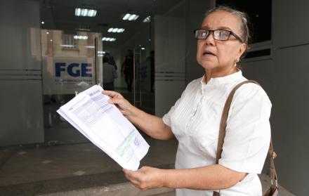 En la Fiscalía. Nancy Arroyo acudió estos días para obtener información sobre el trámite que presentó.
