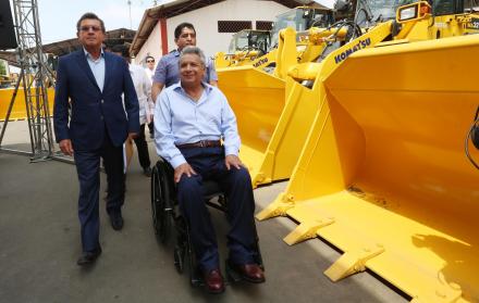 Evento. Ayer, el presidente Moreno realizó el anunció en un evento de entrega de maquinaria, en Guayaquil.