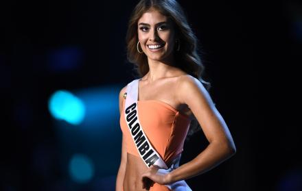 La soberana colombiana durante la competencia de trajes de baño por el Concurso de Belleza Miss Universo 2018.