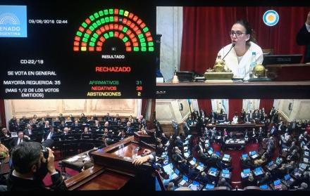 El debate fue intenso dentro del Congreso, donde los críticos de la legalización del aborto dijeron defender la vida humana desde su concepción, por momentos con posturas extremas.