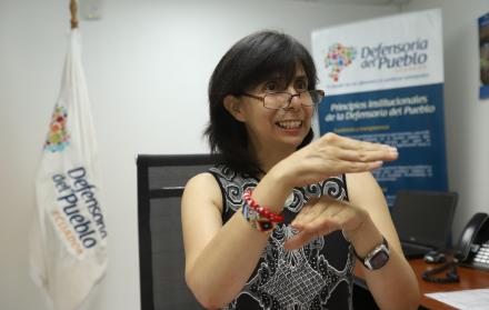 Gina Benavides titular de la Defensoría del Pueblo. 