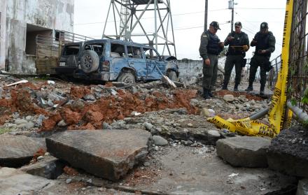 Explosión. El 27 de enero una bomba destruyó el destacamento policial.
