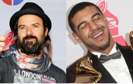 El vocalista de Jarabe de Palo, Pau Donés (i), y el colombiano Medrano (d) llegarán a Quito a finales de este mes.