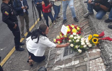 Flor Granda, madre de Froilán Jiménez, quien murió durante los altercados policiales del 30 de septiembre de 2018
