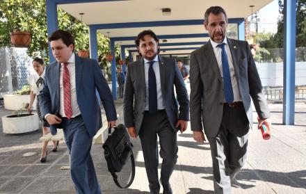 Versión. Andrés Michelena, secretario general de Comunicación de la Presidencia fue ayer a la Fiscalía.