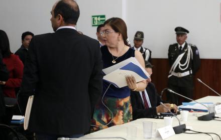 Acusada. La correísta Sofía Espín, más que pruebas de descargo, presentó objeciones de forma y procedimiento ante la comisión que la investiga.