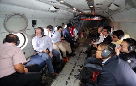 Un grupo de inversionistas de más de 30 empresas realizaron un sobrevuelo por la zona de El Aromo.