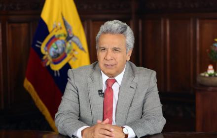 El presidente Lenín Moreno habló en cadena nacional.