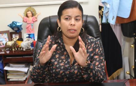 Archivo. Alcaldesa de Durán Alexandra Arce en diciembre de 2014.