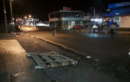 Así fue como quedó el lugar luego del atentado. 