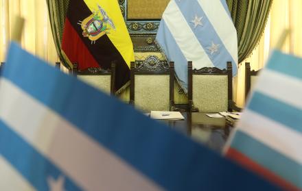 El sillón de Olmedo es el lugar que toma Viteri en las sesiones, que por la pandemia son virtuales.