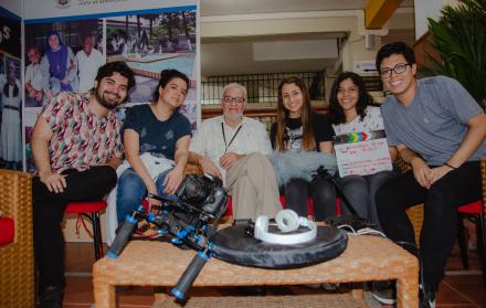 Estudiantes que participaron en la realización del cortometraje