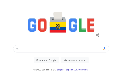 El 'doodle' que Google le dedica a Ecuador.