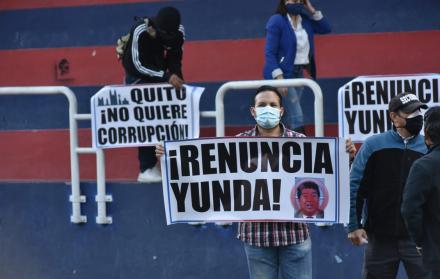 Ciudadanos piden la salida de Jorge Yunda.