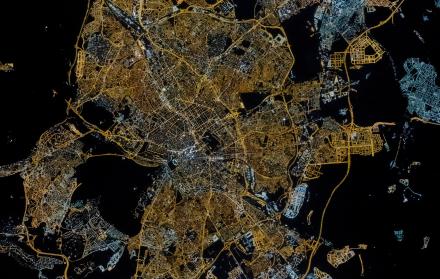 Imagen de la ciudad de Madrid tomada desde la Estación Espacial Internacional.
