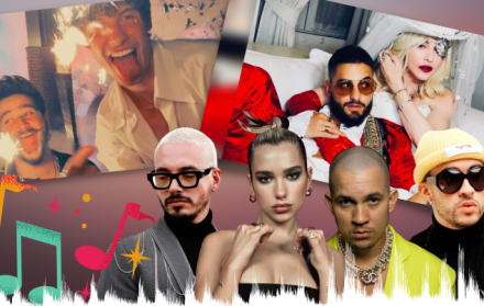 Collage colaboraciones artistas latinos y extranjeros