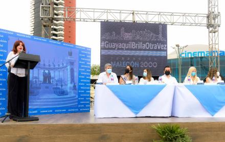 Fundación Malecón 2000 presentó el proyecto Guayaquil brilla otra vez en julio.