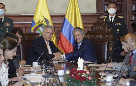 Reunión entre los presidentes Guillermo Lasso e Iván Duque.