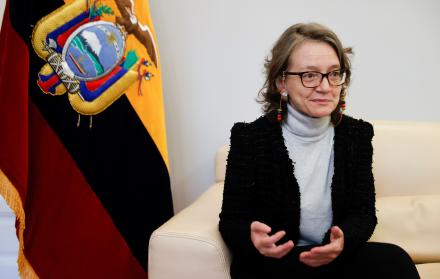 La viceministra ecuatoriana, Ana García Pando, durante la entrevista con EFE en Madrid donde se encuentra para participar en la vigésimo cuarta reunión de la Asamblea General de la Organización Mundial del Turismo (OMT).