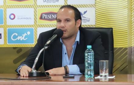 Foto de archivo del presidente de la Federación Ecuatoriana de Fútbol, Francisco Egas.