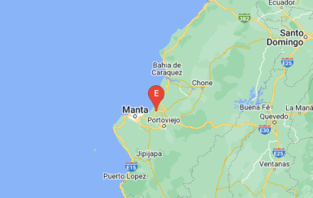 El epicentro del sismo se registró cerca del cantón Rocafuerte de la provincia de Manabí.