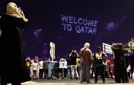 Doha, Qatar, a pocas horas del inicio del Mundial.