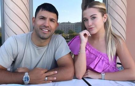 Sergio 'Kun' Aguero y su novia, la influencer y modelo Sofía Calzetti.