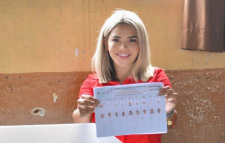 La aspirante a la Alcaldía del cantón guayasense obtuvo el 41,76 % de los votos.