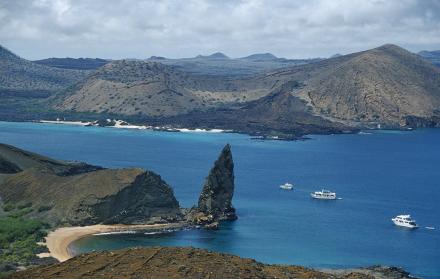Vista panorámica del archipiélago ecuatoriano de las Galápagos. Foto de archivo.
