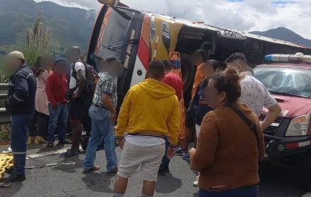 Accidente en la vía Santo Domingo