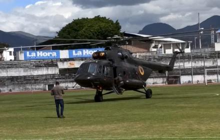 Helicóptero-partido-Ibarra-estadio-ascenso