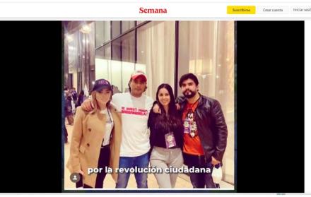 Captura de página web de revista Semana