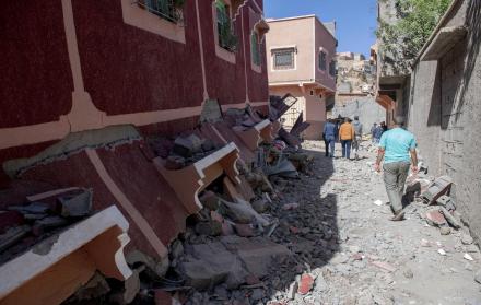 Edificios destruidos en Marrakesh (Marruecos) por el terremoto ocurrido en la noche del viernes.