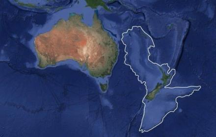 Zelandia. Es un continente de 4,9 millones de kilómetros cuadrados sumergido en un 94 % .