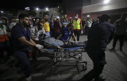 periodista palestino herido en Gaza, el 10 de octubre de 2023.