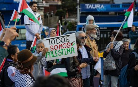 Marcha a favor de Palestina en Quito