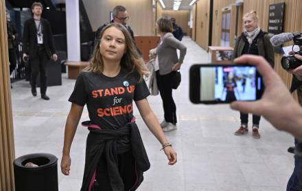 Fotografía de archivo, tomada el pasado 11 de octubre, en la que se registró a la ambientalista sueca Greta Thunberg, en Malmo (Suecia)