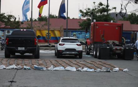 La Policía decomisó varios kilos de dorgra en Guayaquil.