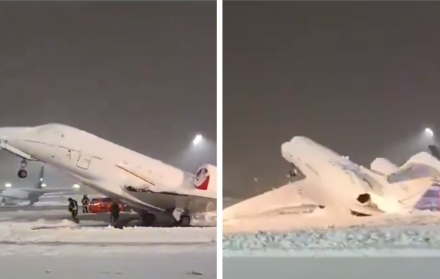 Avión congelado en Múnich