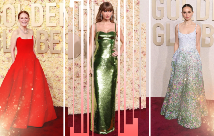 Julian Moore, Taylor Swift y Natalie Portman acapararon la atención con sus elegantes trajes