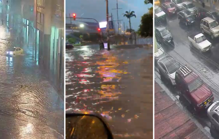 Sectores de Guayaquil afectados por las lluvias.