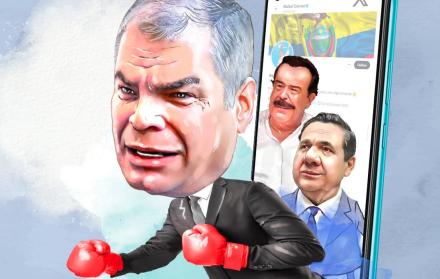 Rafael Correa se ha referido a Pablo Muentes y a Jaime Nebot en sus redes sociales.